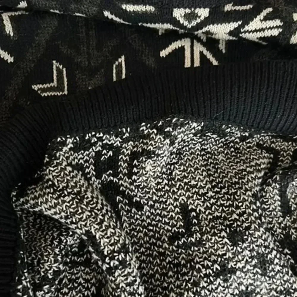 J. Riggings Large silk blend vintage look sweater Aztec design.